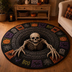 Tomb Climber Round Mat Rug - washable non-slip printed rug