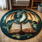 Tome Guardian Round Mat Rug - washable non-slip printed rug