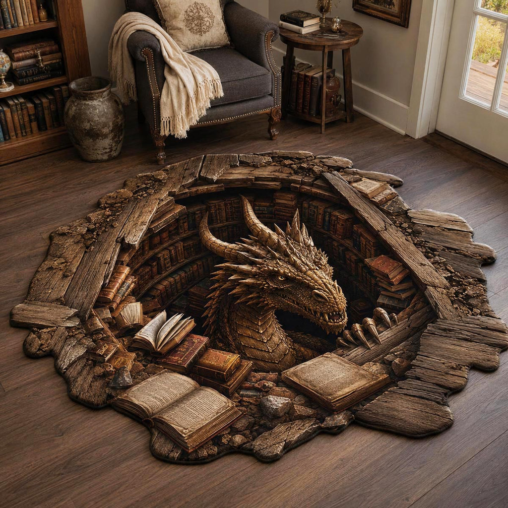 Tome Nest Custom Shape Area Rug - Nature Design | Die-Cut Non-Slip Rug - washable non-slip printed rug