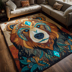 Totem Guardian area rug in a living room