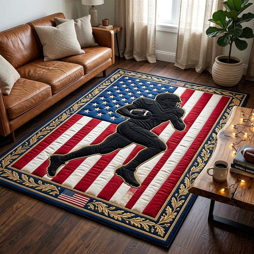Touchdown Legacy area rug in a living room