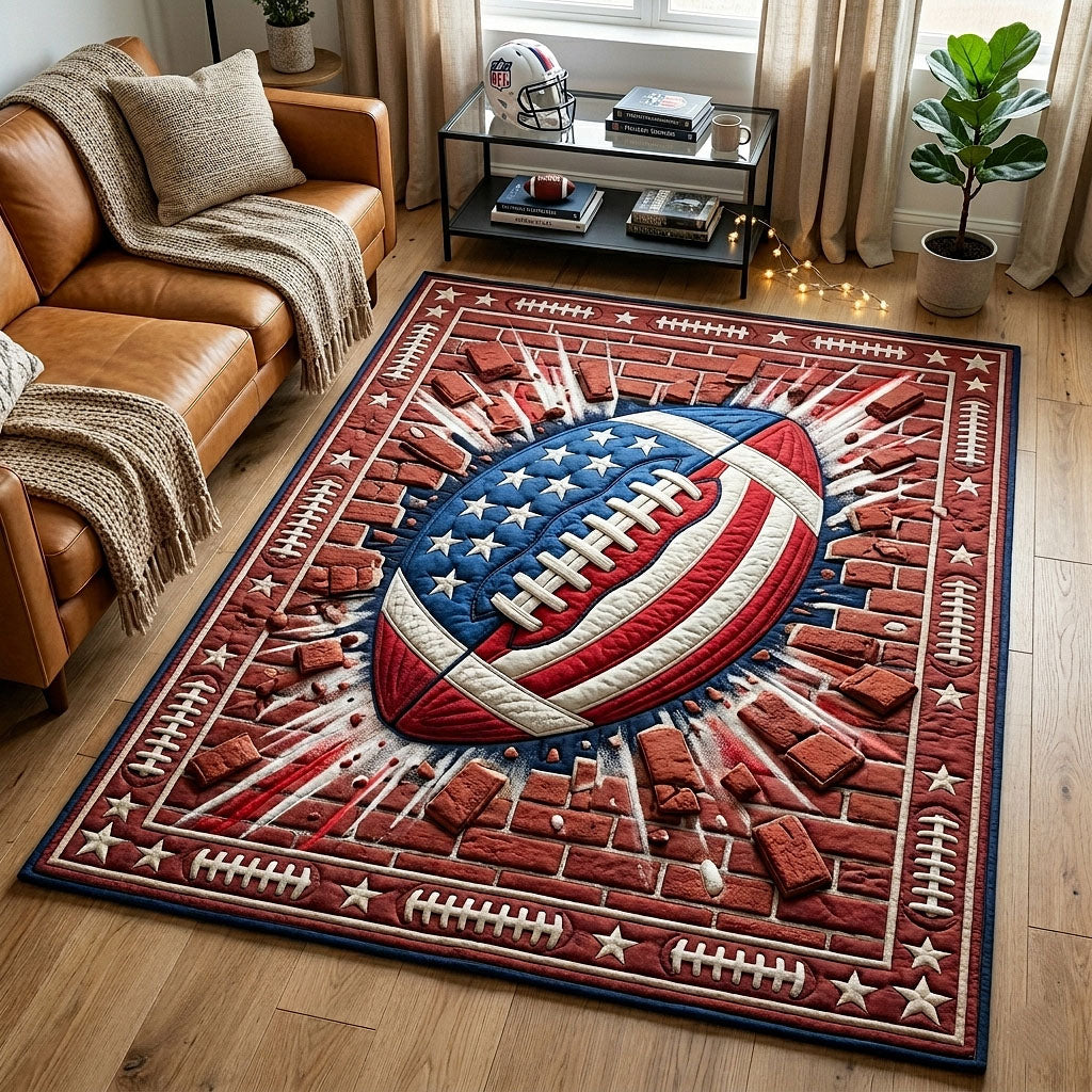 Touchdown Legacy area rug in a living room