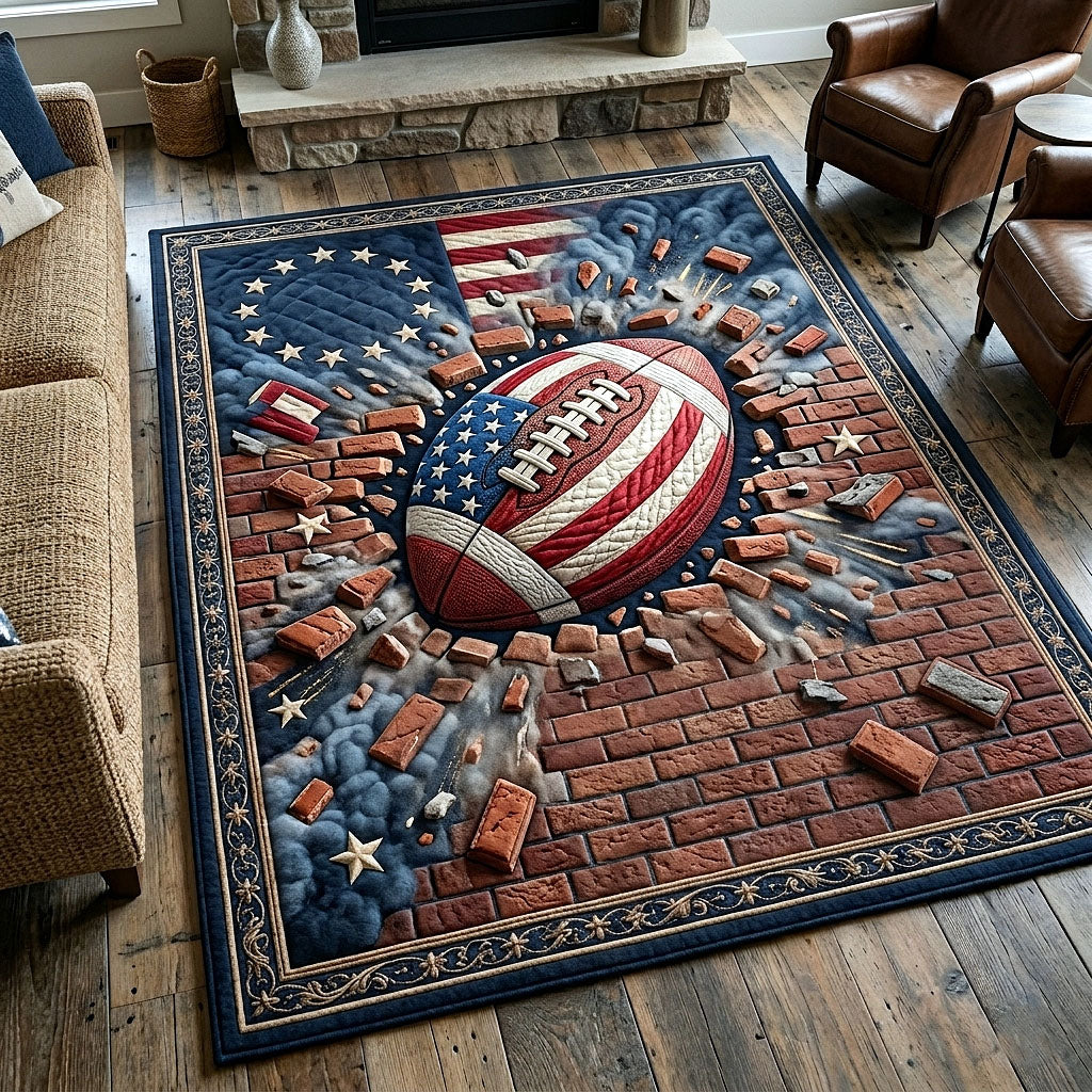 Touchdown Legacy area rug in a living room