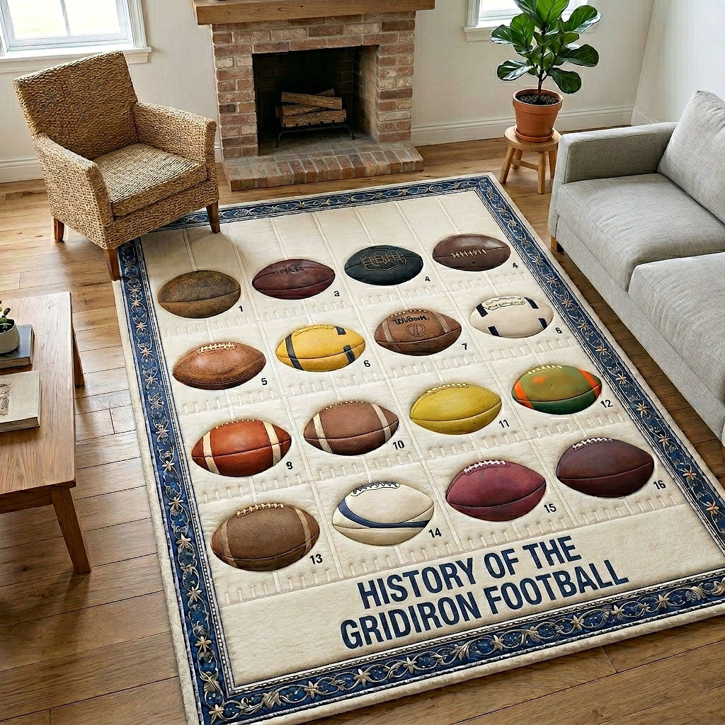 Touchdown Legacy area rug in a living room