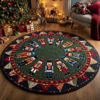 Toy Parade Round Mat Rug - washable non-slip printed rug