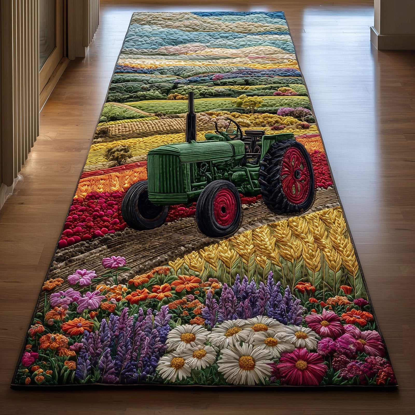 Tractor Dream Runner Rug - Nature Design | Serene Runner Rug