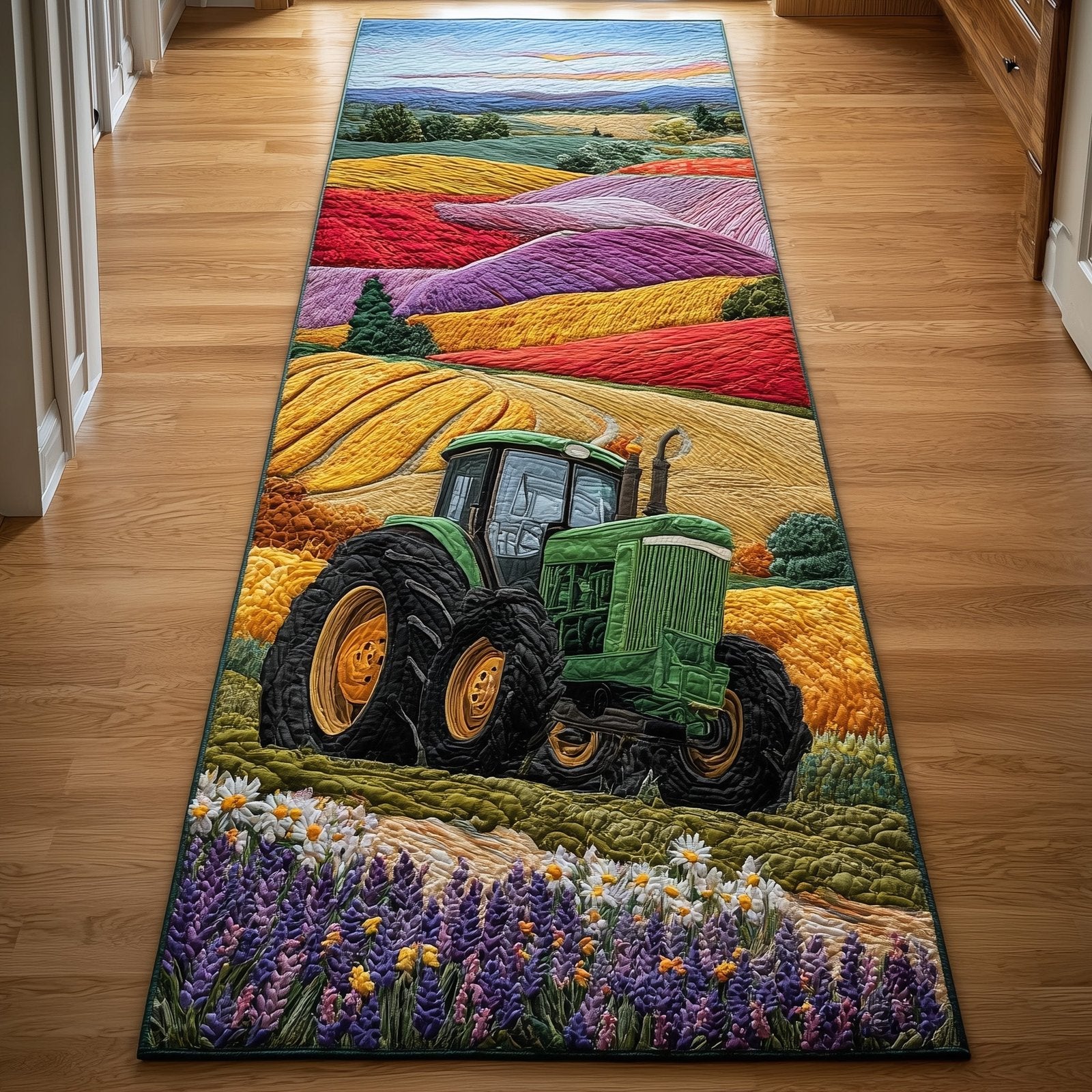 Tractor Dream Runner Rug - Nature Design | Serene Runner Rug