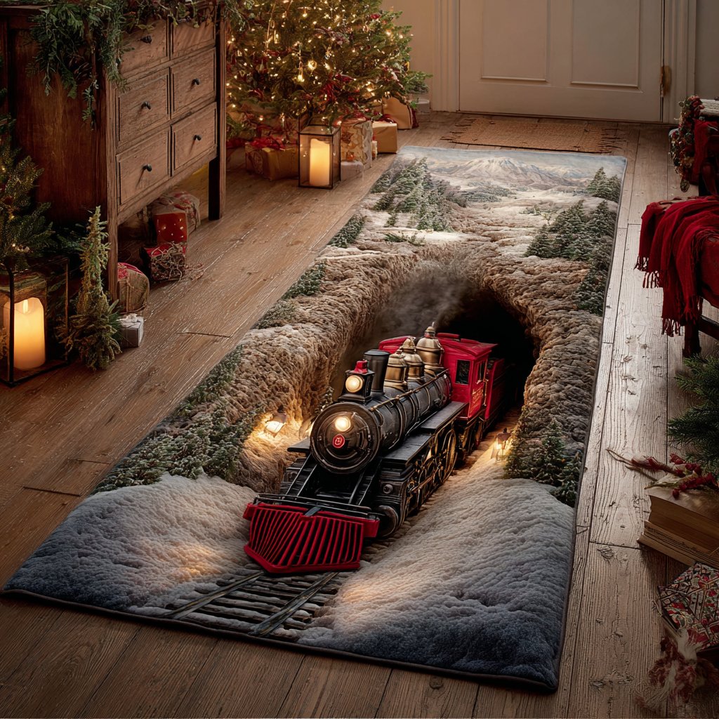 Train Way Runner Carpet Runner Rug - Cute Pet Design | Animal Printed Runner Rug
