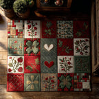 Tranquil Valley Garden area rug in a living room