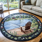 Tranquil Views Round Mat Rug