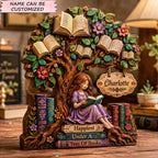Tree Of Books wooden block, laser-cut 3-layer wood