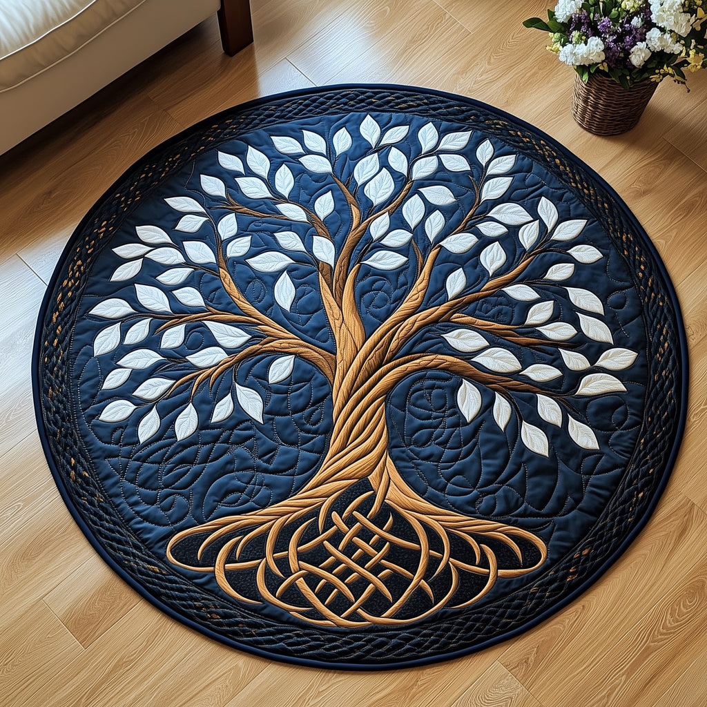 Tree Of Life Round Mat Rug - Nature Design | Serene Home Decor