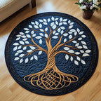 Tree Of Life Round Mat Rug - Nature Design | Serene Home Decor