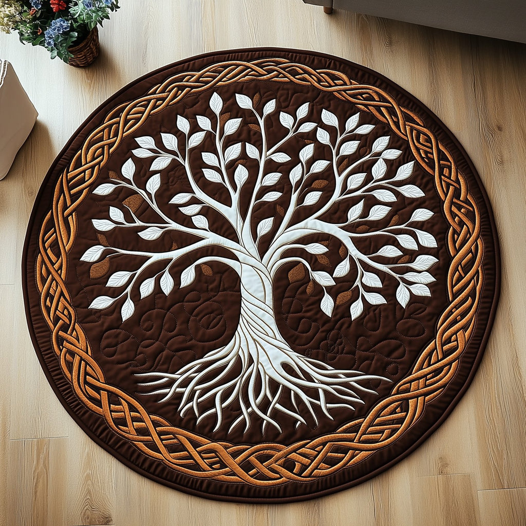 Tree Of Life Round Mat Rug - Nature Design | Serene Home Decor