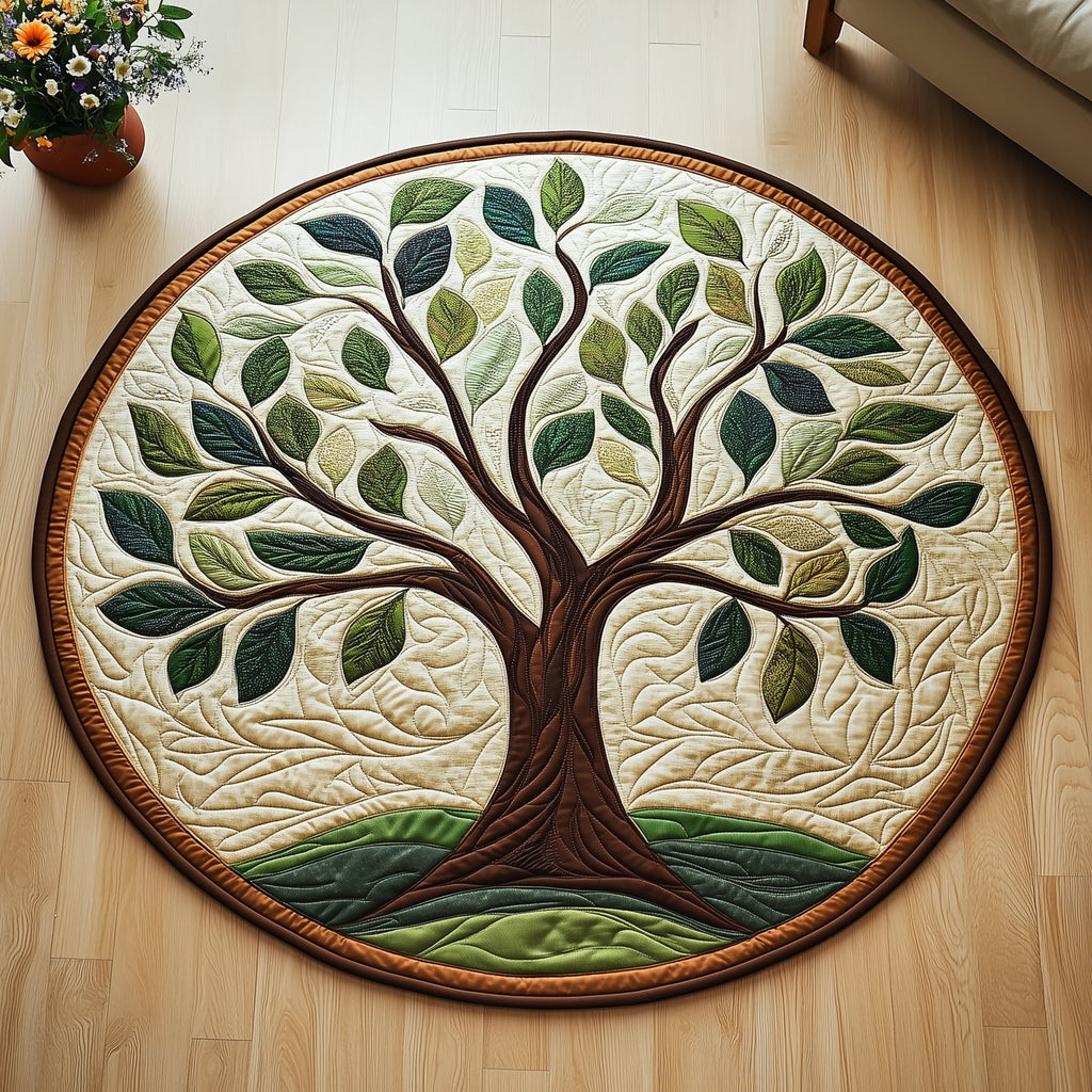 Tree Of Life Round Mat Rug - Nature Design | Serene Home Decor