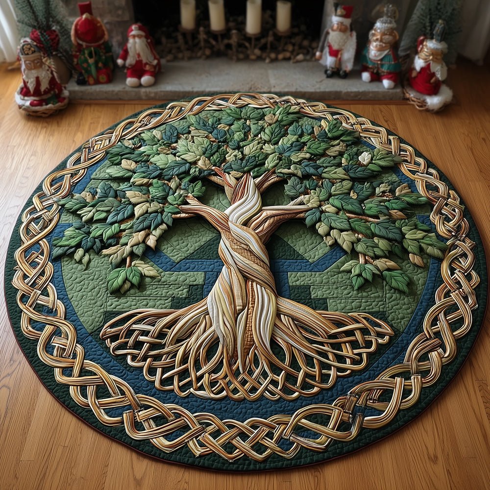 Tree Of Life Round Mat Rug - Nature Design | Serene Home Decor