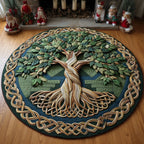 Tree Of Life Round Mat Rug - Nature Design | Serene Home Decor