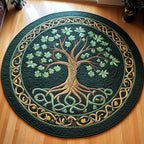 Tree of Life Round Mat Rug - Nature Design | Serene Home Decor