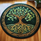 Tree of Life Round Mat Rug - Nature Design | Serene Home Decor