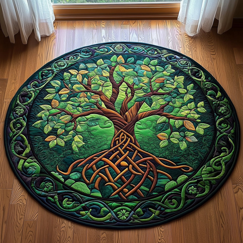 Tree of Life Round Mat Rug - Nature Design | Serene Home Decor