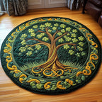 Tree of Life (Design 2) Round Mat Rug - washable non-slip printed rug