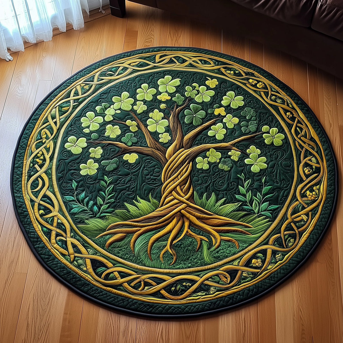 Tree of Life Round Mat Rug - Nature Design | Serene Home Decor