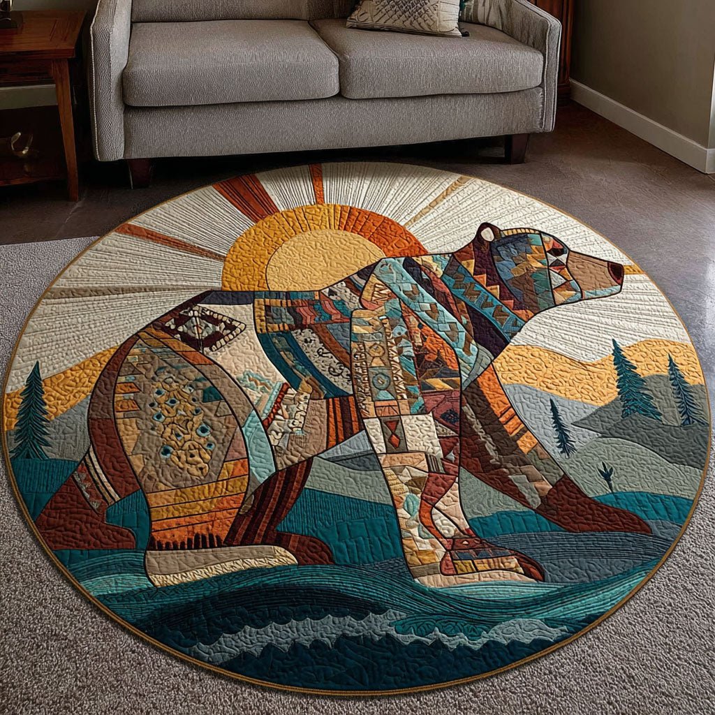 Tribal Echo Round Mat Rug - Nature Design | Serene Home Decor