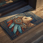 Tribal Guardian Bear Doormat - Cute Animal Design | Printed Welcome Doormat