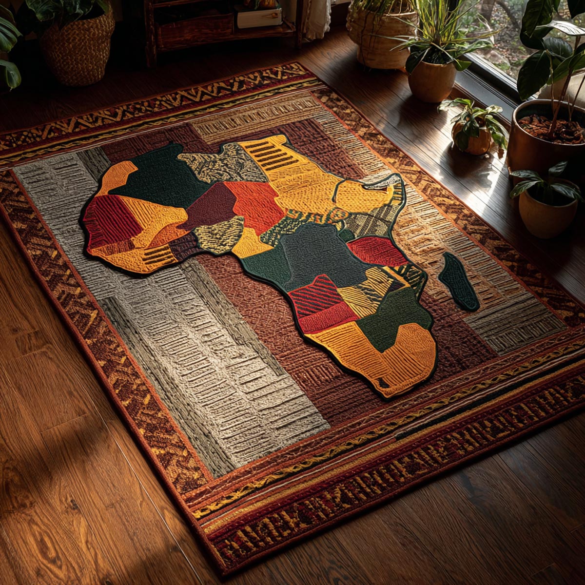 Tribal Legacy area rug in a living room