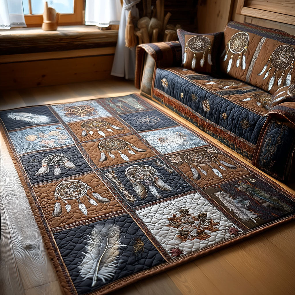 Tribal Nightwatch area rug in a living room