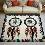 Tribal Soul Dreamcatcher area rug in a living room