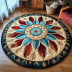 Tribal Soul Dreamcatcher Round Mat Rug - washable non-slip printed rug
