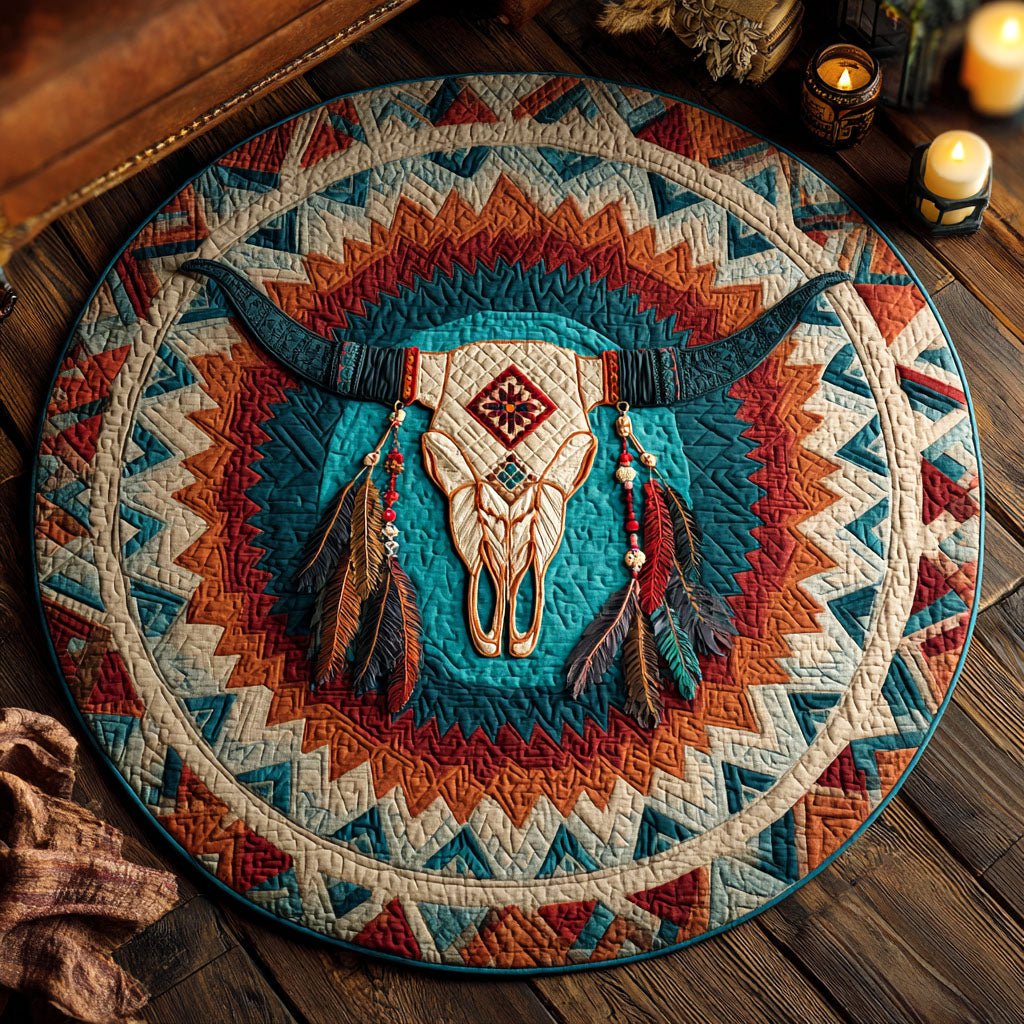 Tribal Spirit Round Mat Rug - Nature Design | Serene Home Decor