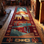 Tribal Totem Runner Carpet Runner Rug - Cute Pet Design | Animal Printed Runner Rug