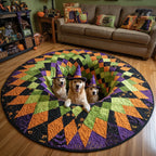 Trick Retriever Round Mat Rug - washable non-slip printed rug
