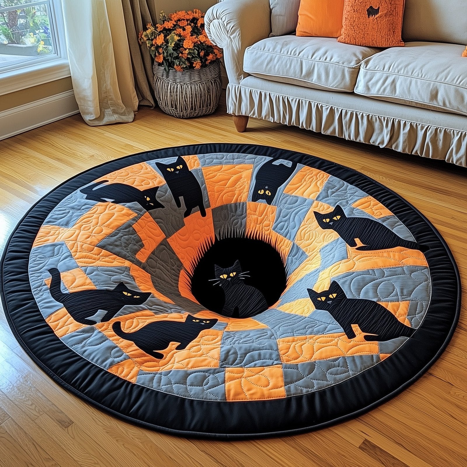 Trick or Treat Round Mat Rug - Nature Design | Serene Home Decor
