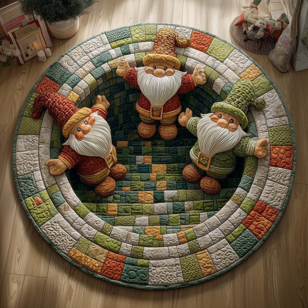 Trio Leprechauns Round Mat Rug - Nature Design | Serene Home Decor
