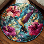 Tropical Ballet Round Mat Rug - washable non-slip printed rug