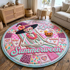 Tropical Haunt (Design 5) Round Mat Rug - washable non-slip printed rug