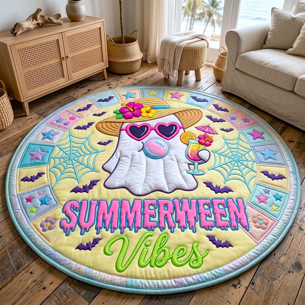 Tropical Haunt (Design 6) Round Mat Rug - washable non-slip printed rug