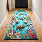 Tropical Turtle Runner Rug - Cute Pet Design | Animal Printed Runner Rug
