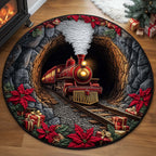 Tunnel Express Round Mat Rug - washable non-slip printed rug