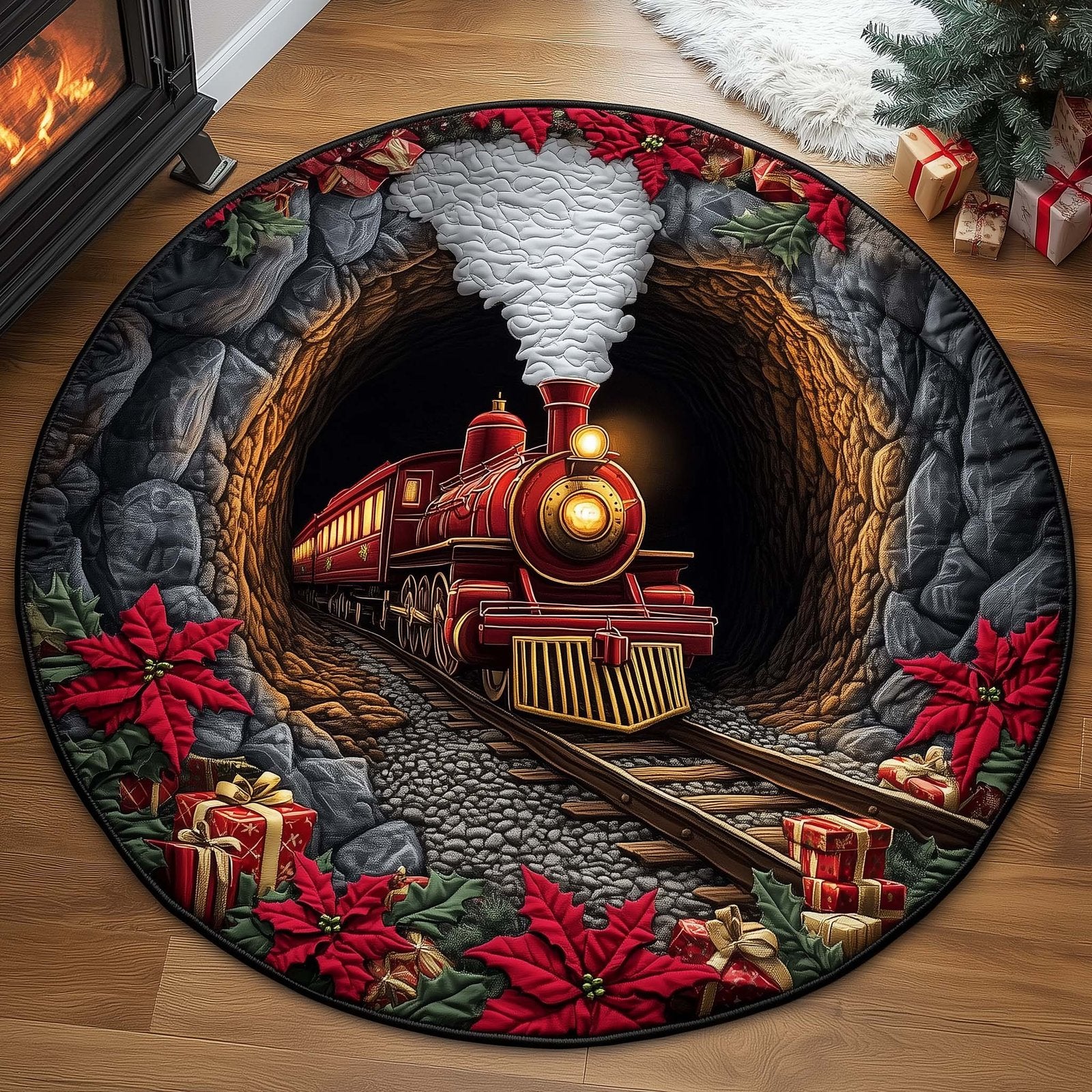 Tunnel Express Round Mat Rug - Nature Design | Serene Home Decor
