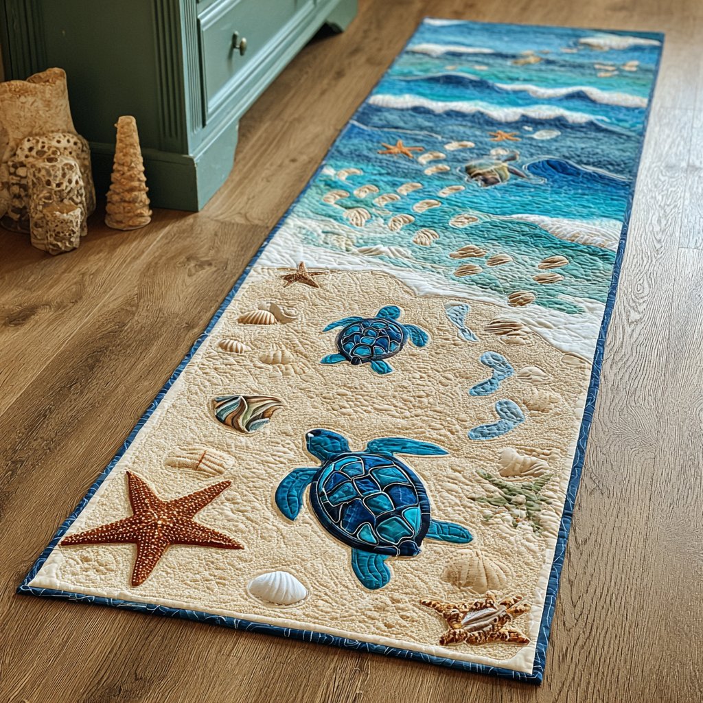 Turtle Dreams Runner Carpet Runner Rug - Cute Pet Design | Animal Printed Runner Rug