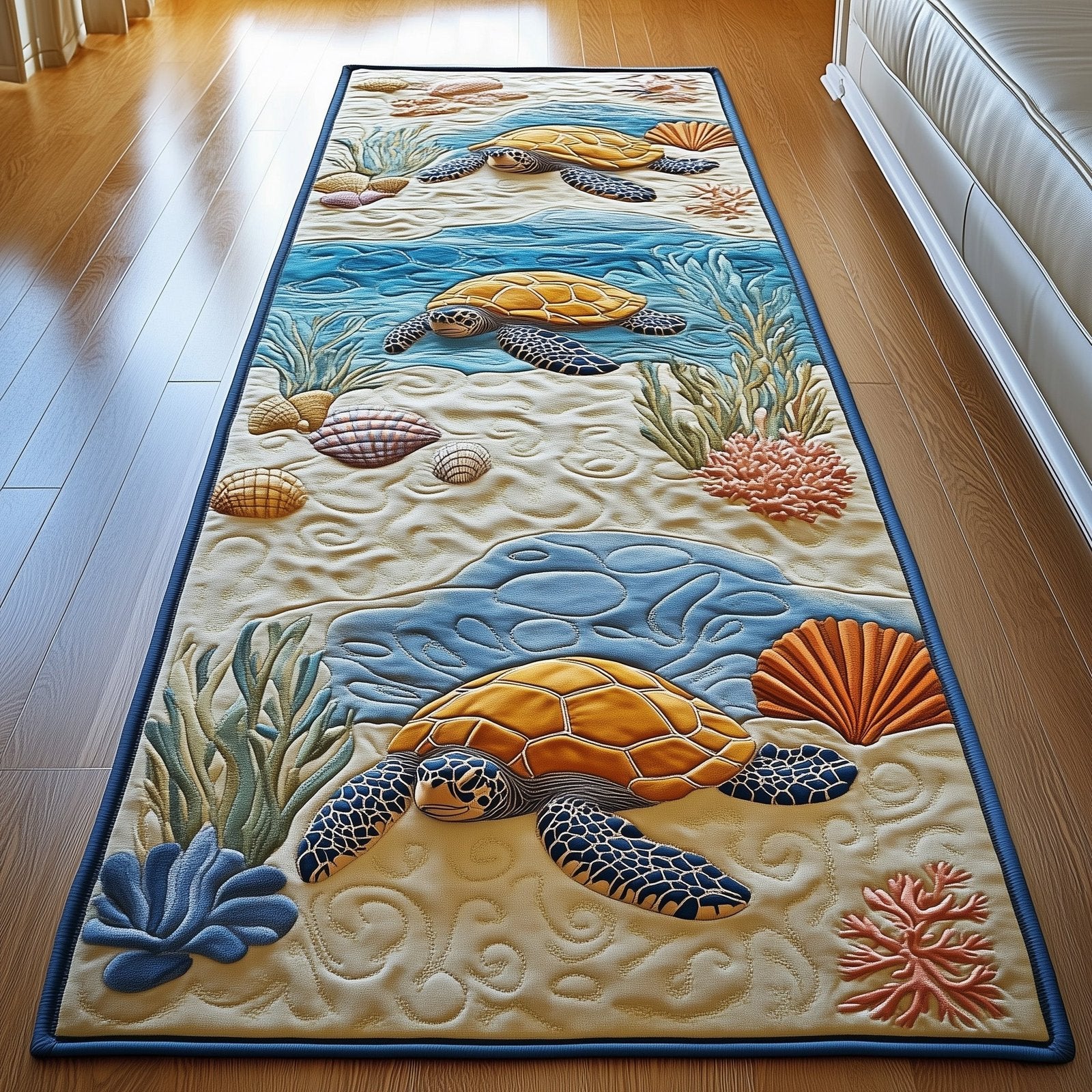 Turtle Runner Rug - Cute Pet Design | Animal Printed Runner Rug