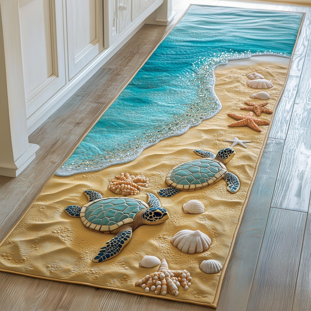 Turtle Runner Rug - Cute Pet Design | Animal Printed Runner Rug