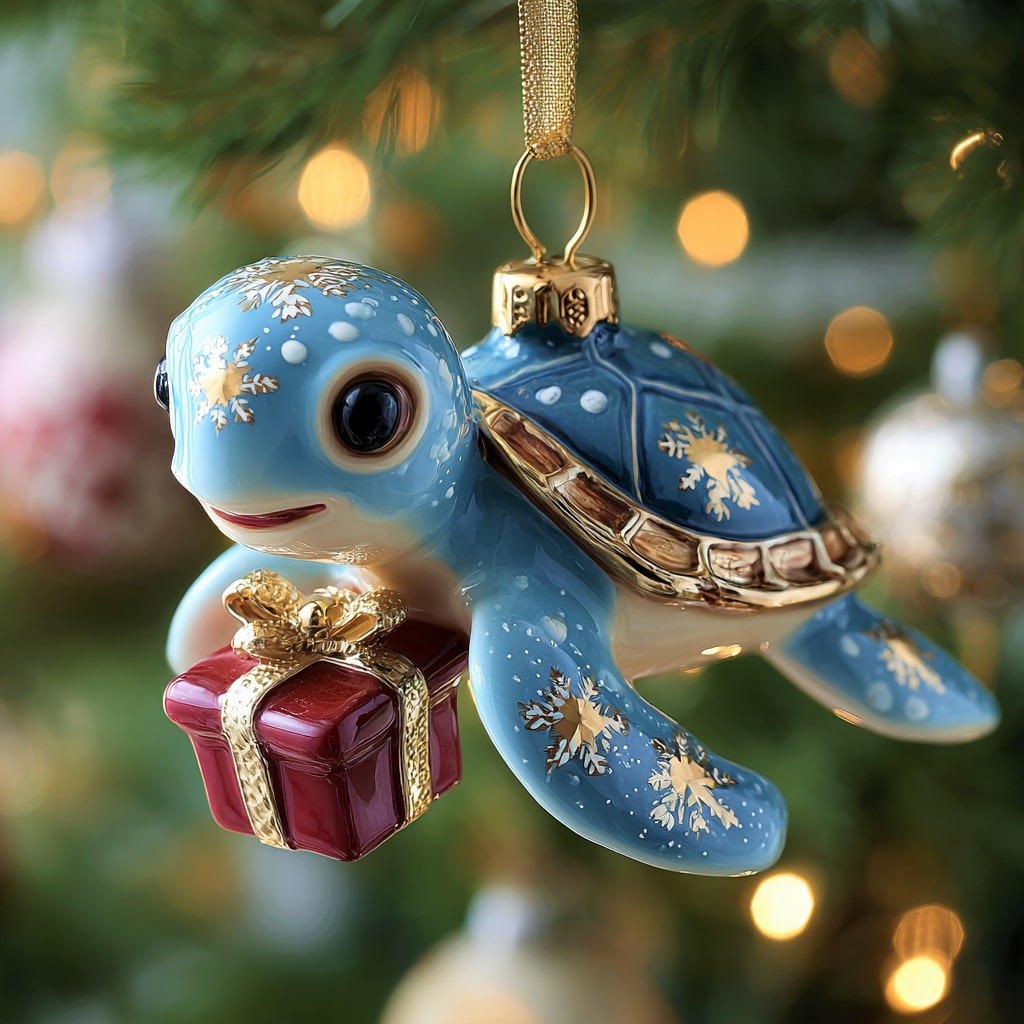 Turtly Jolly Christmas Ornament