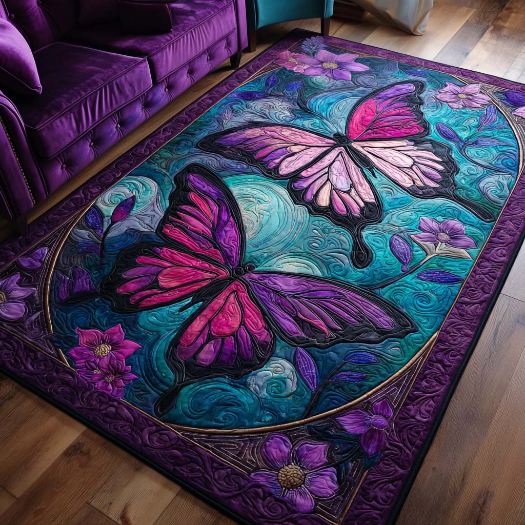 Twilight Dance area rug in a living room
