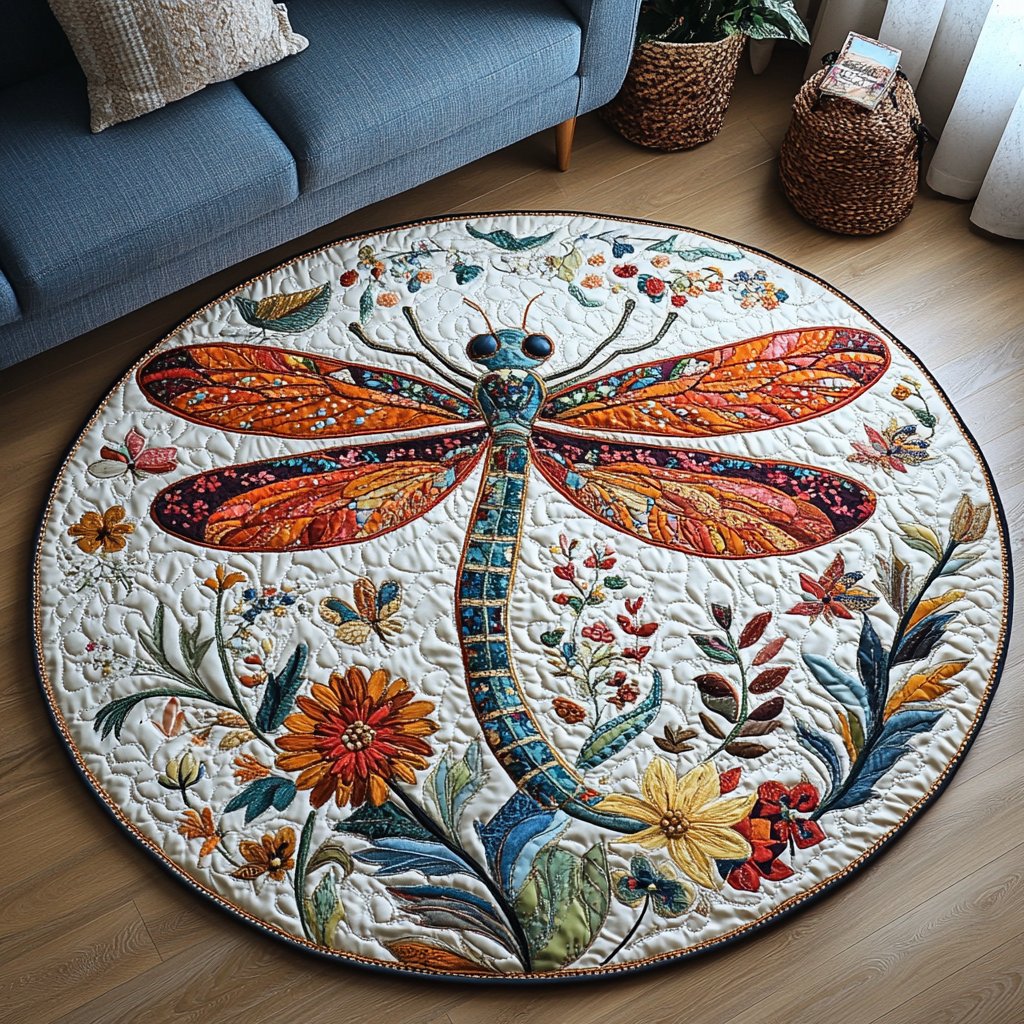 Twilight Glider Round Mat Rug - washable non-slip printed rug