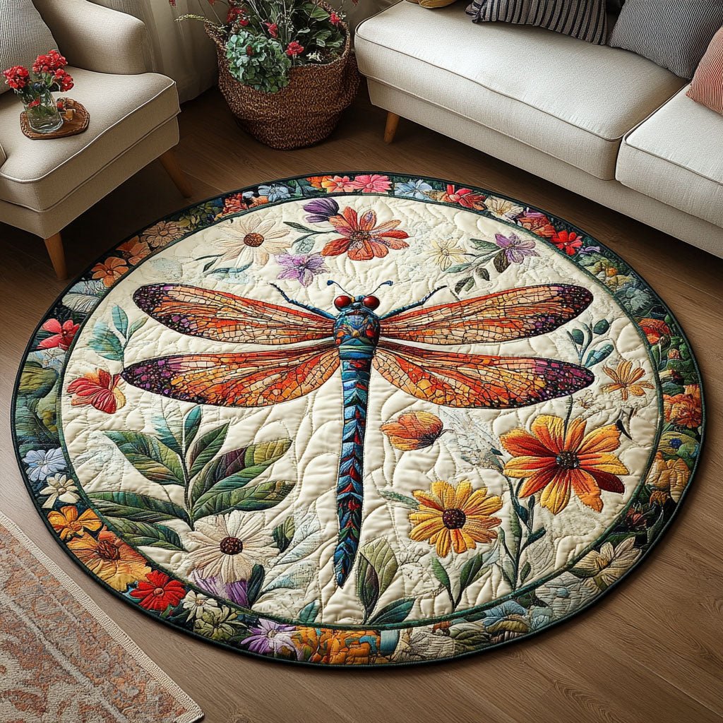 Twilight Glimmer Round Mat Rug - washable non-slip printed rug